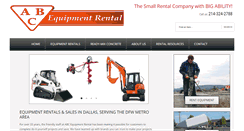 Desktop Screenshot of abc-equipment-rental.net