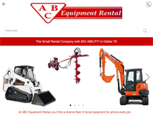 Tablet Screenshot of abc-equipment-rental.net